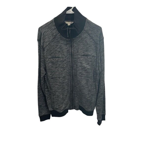 Calvin‎ Klein full zip jacket men's size M gray / black sweater SI52* - Picture 1 of 5